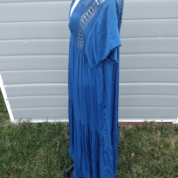 Free People Simply Extreme Maxi Dress Blue Size Small - Picture 4 of 11